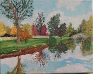 Bord de rivi&egrave;re (huile)