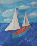 Un bateau sur la mer