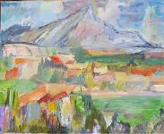Mont sainte Victoire fa&ccedil;on Cezann